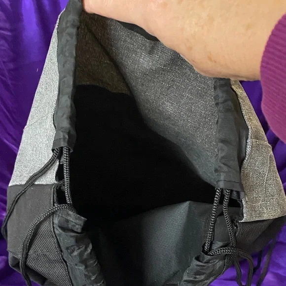 Irving Gray Drawstring Backpack - Picture 6 of 6